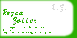 rozsa zoller business card